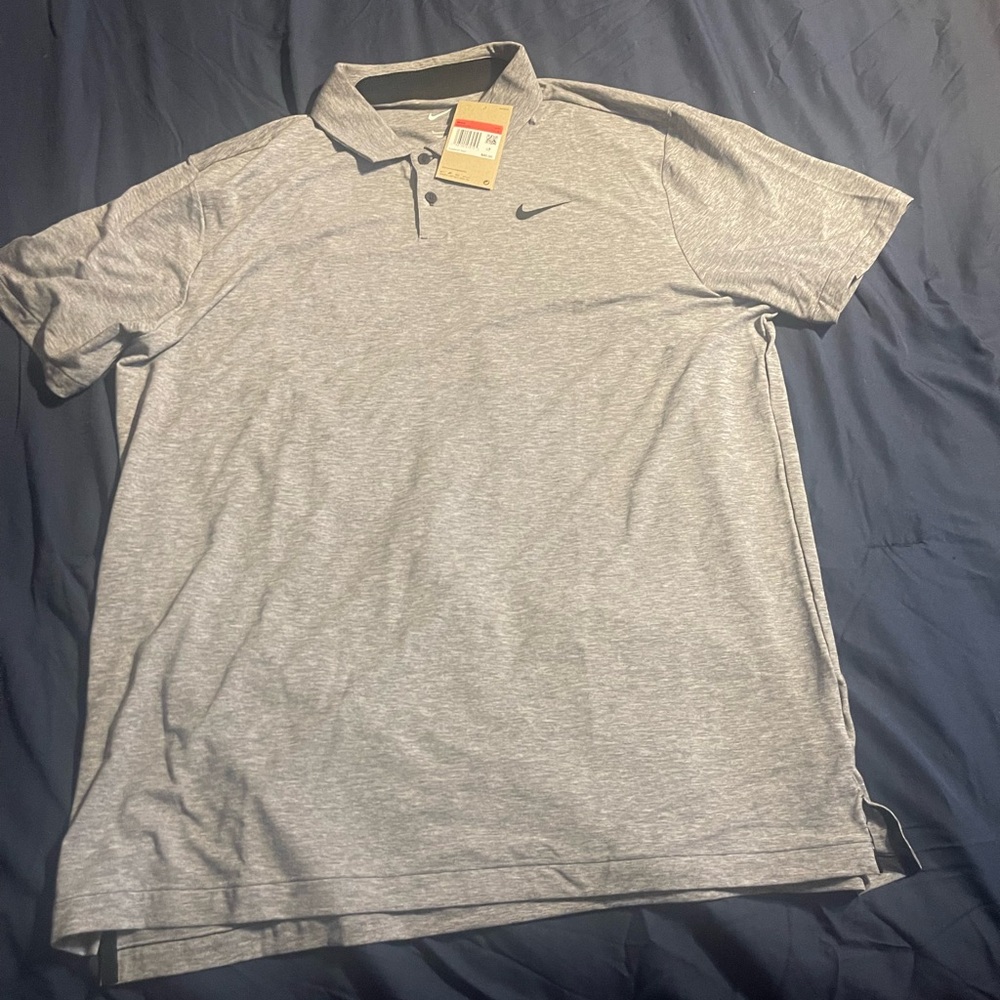 NWT. Nike Men's Gray Polo Shirt